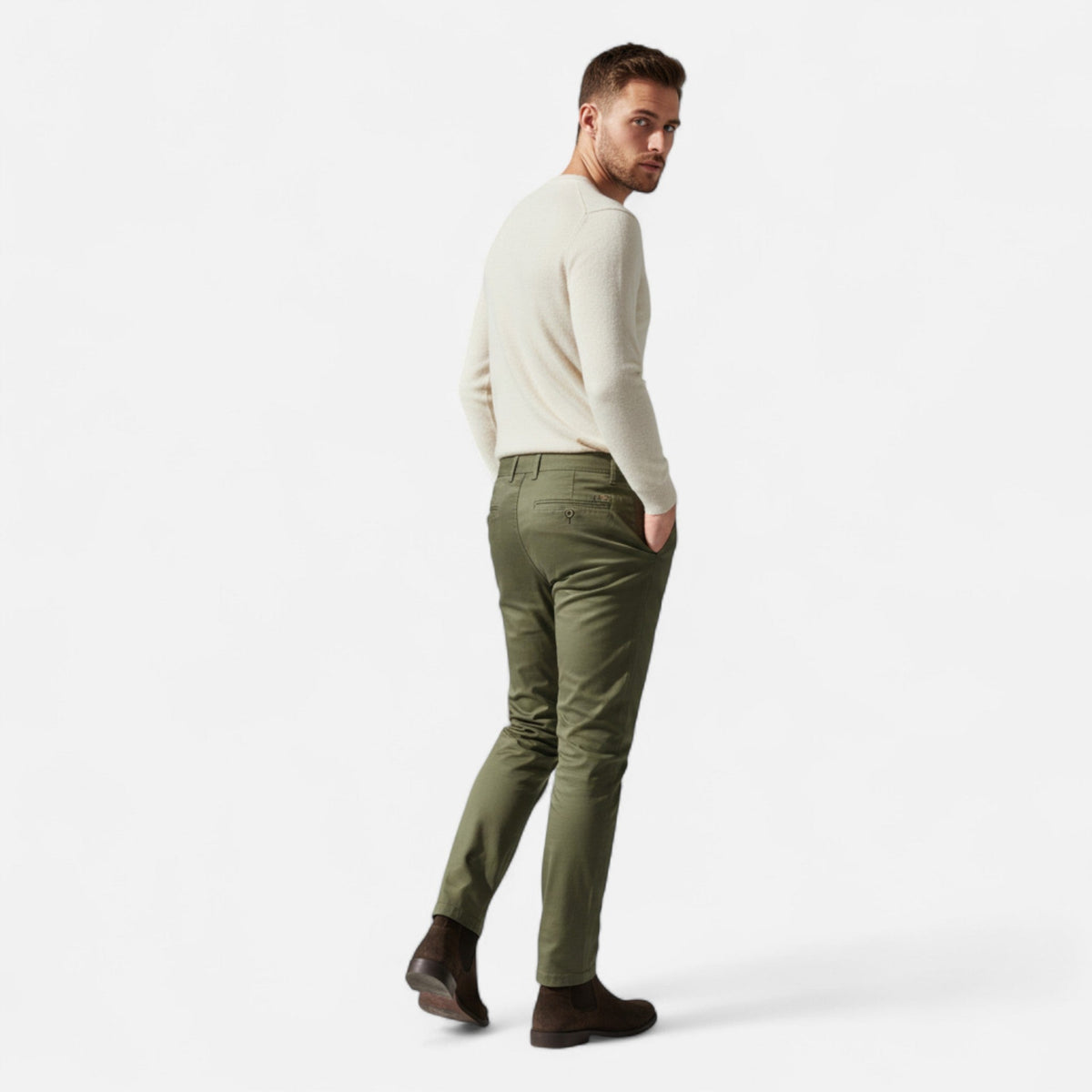 Men's Smart Casual Cotton Blend Chinos
