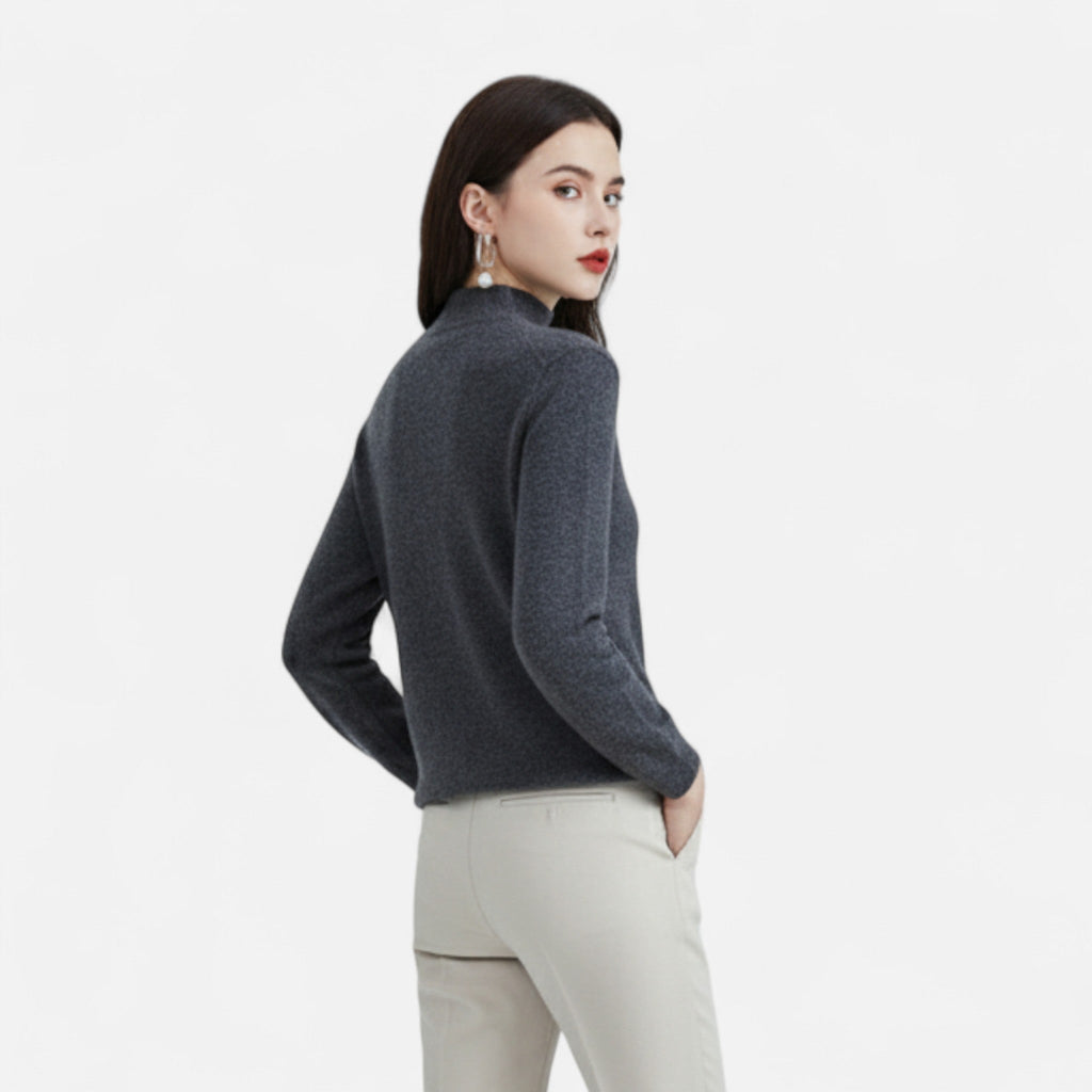 Women's Pure Wool Half-Neck Sweater
