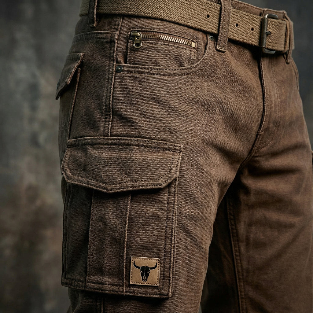 Men's Slim Fit Tapered Utility Cargo Trousers