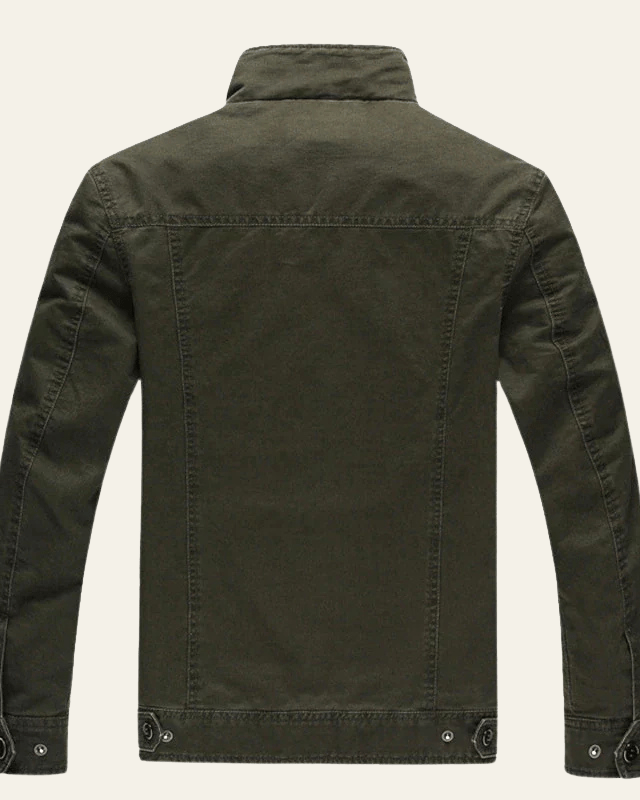 Men's Utility Field Jacket with Stand Collar