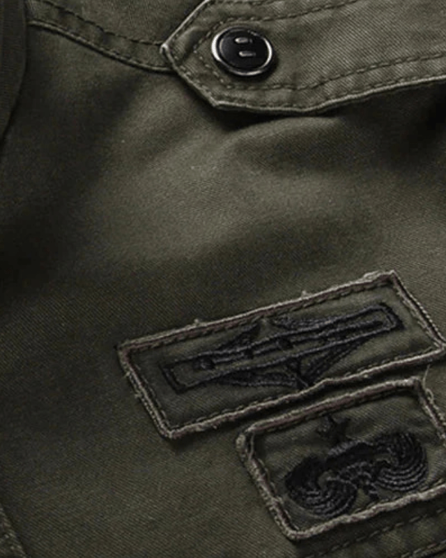 Men's Utility Field Jacket with Stand Collar