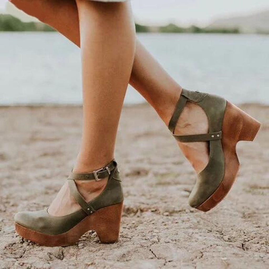 Women's Closed Toe Wedge Heels