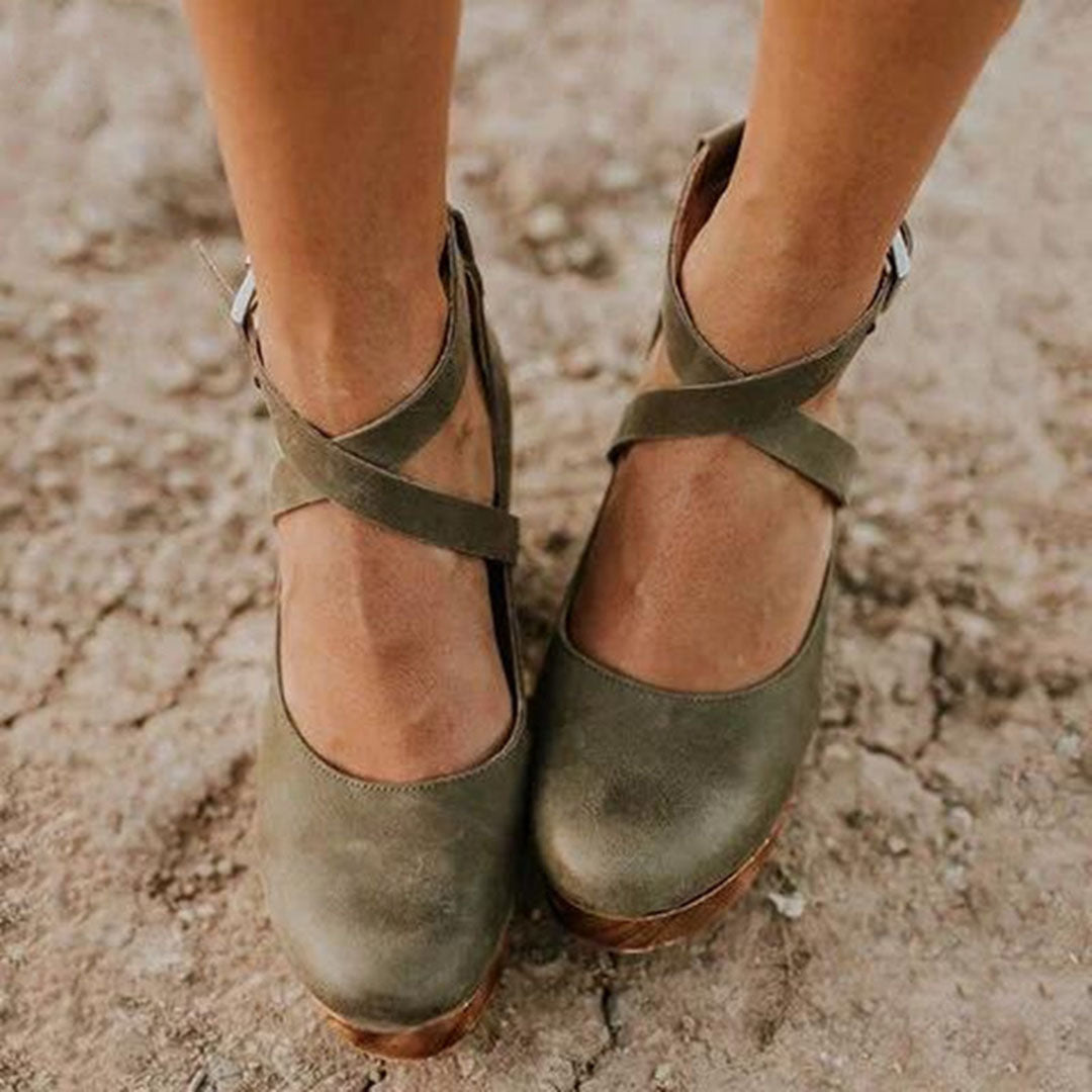 Women's Closed Toe Wedge Heels