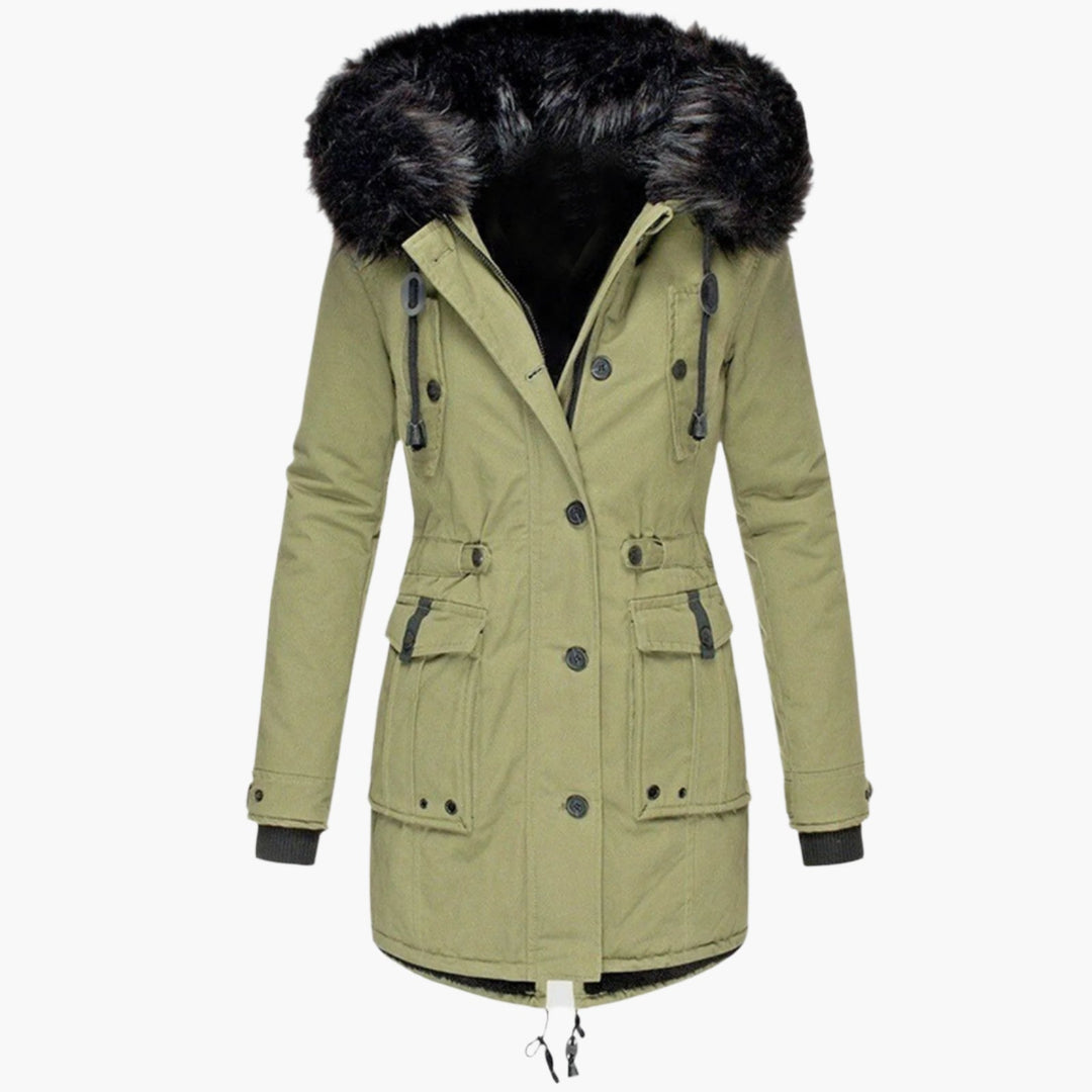 Eloria | Women's Winter Floral Hooded Coat