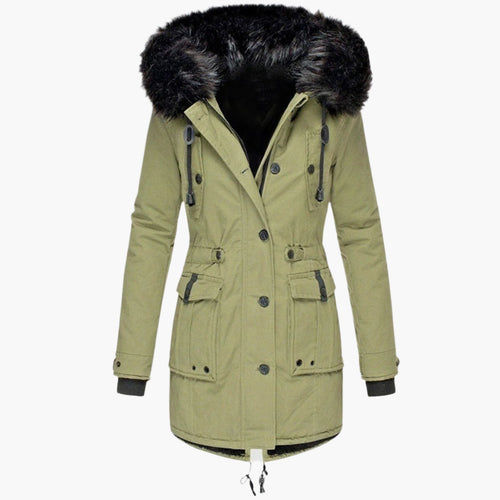 Eloria | Women's Winter Floral Hooded Coat