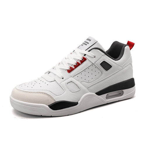 Men's Air-Cushion Chunky Trainers - White Red