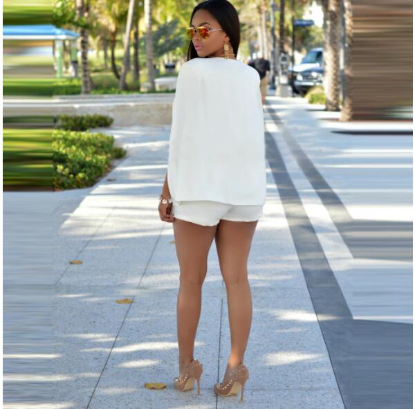 Women's Cape Blazer Open-Front Statement Jacket for Office and Evening Wear