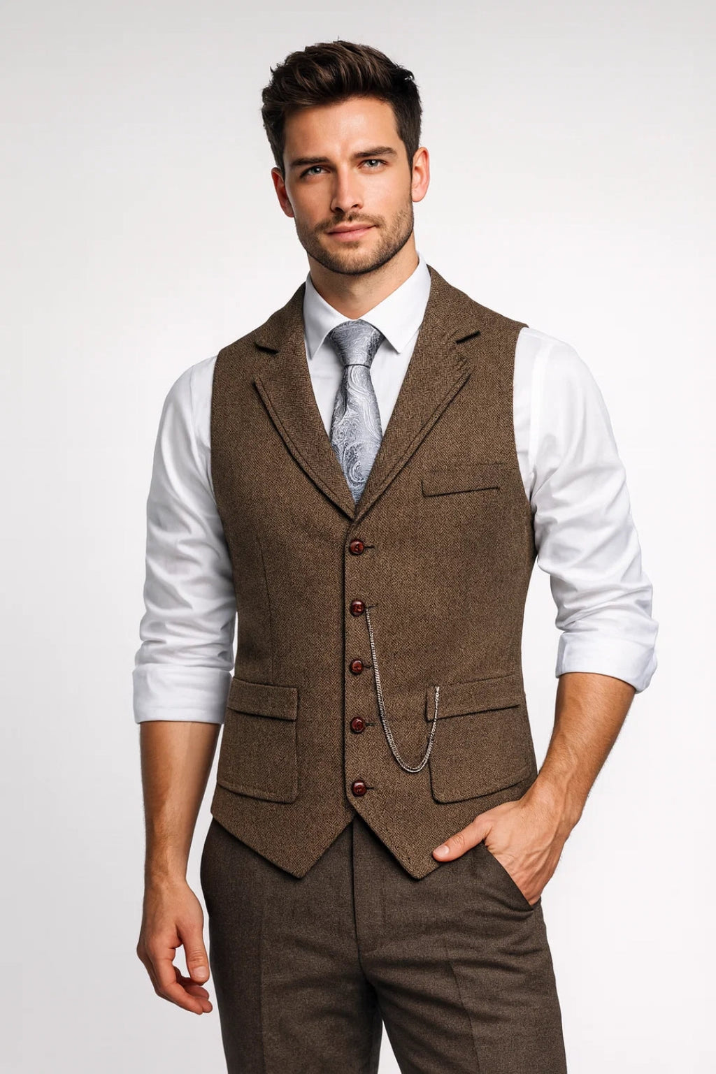 Men's Tailored Notch Lapel Waistcoat
