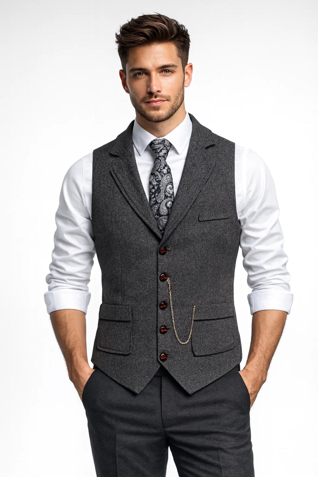 Men's Tailored Notch Lapel Waistcoat