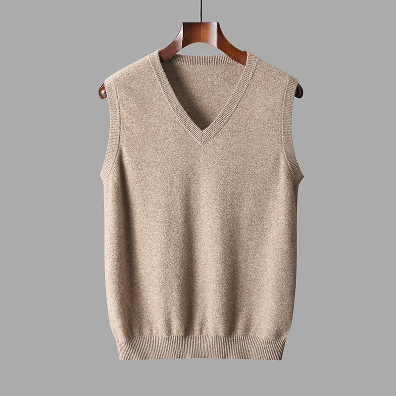 Men's Wool V-Neck Sweater Vest