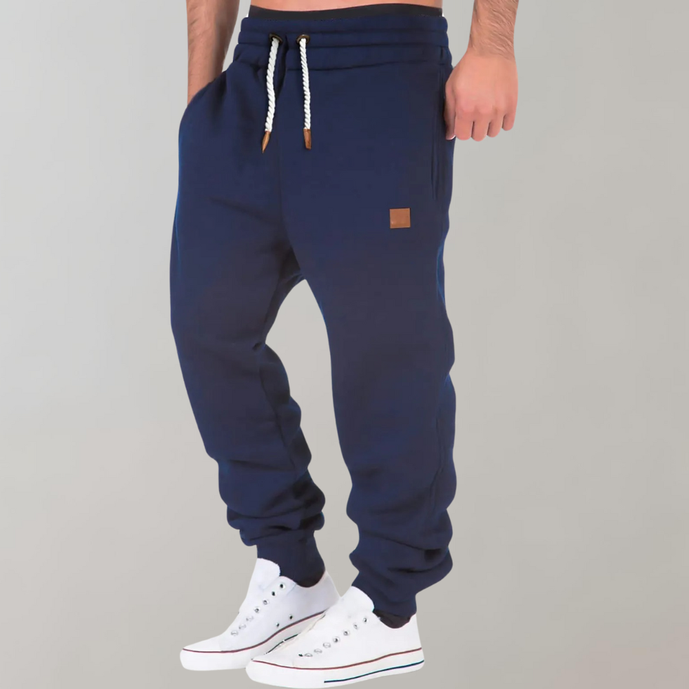 Men's Drawstring Cuff Joggers Relaxed Fit Casual Trousers