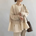 Women's Round Neck Knit Sweater for Fall and Winter