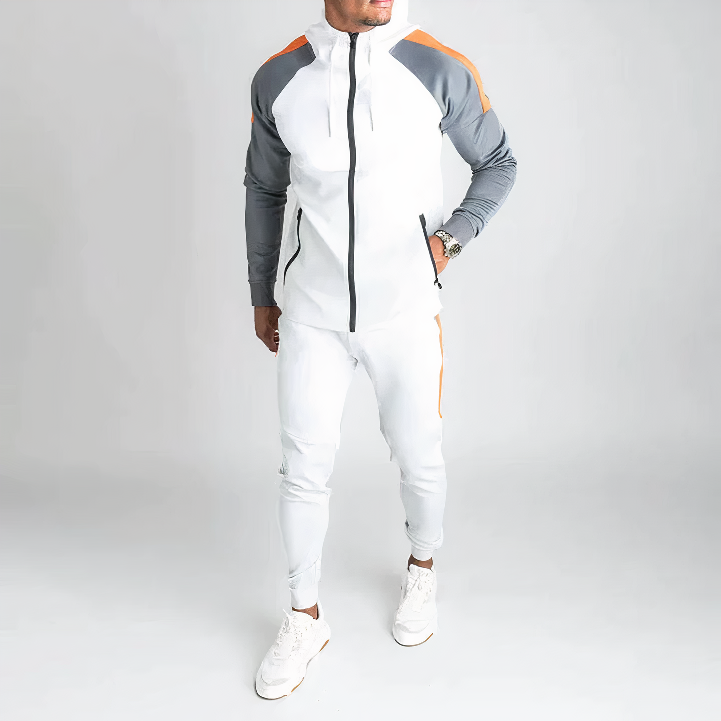 Men's Cotton Blend Hooded Tracksuit