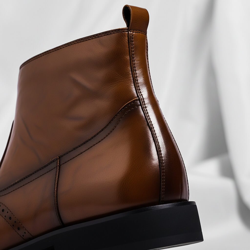 Men's Italian Leather Brogue Boots