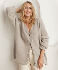 Women's Oversized Knit Cardigan - Beige