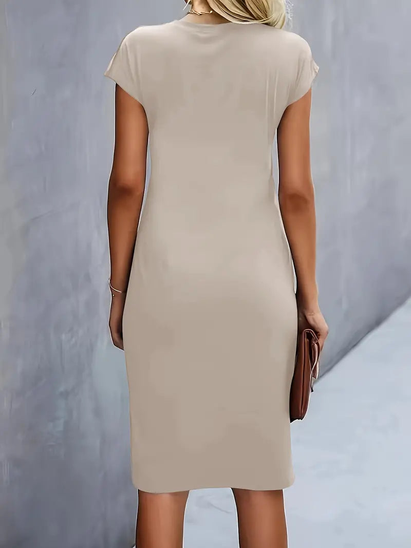 Women's Fitted Cocktail Midi Dress