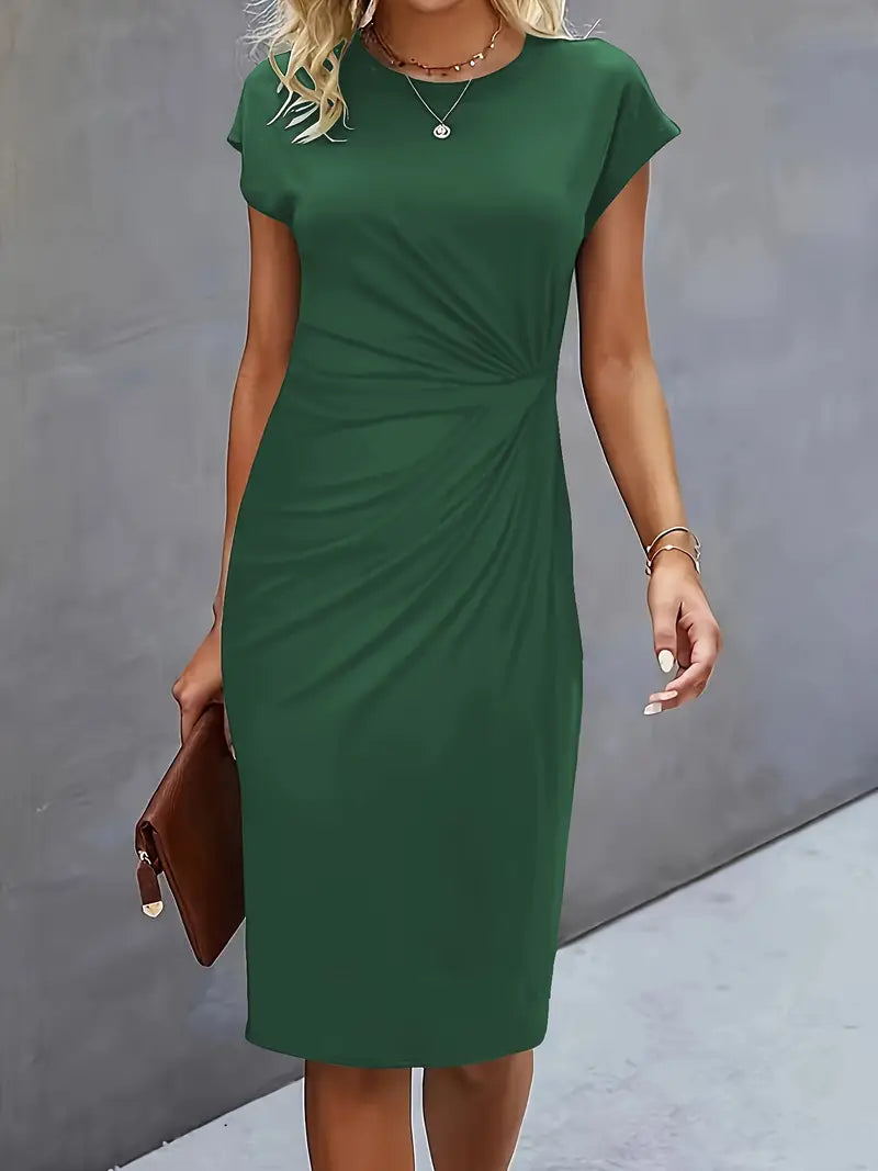 Women's Fitted Cocktail Midi Dress