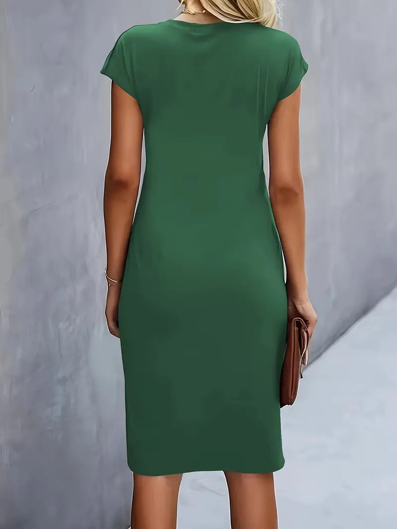 Women's Fitted Cocktail Midi Dress