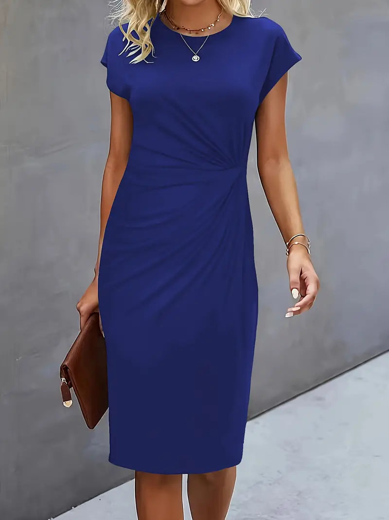 Women's Fitted Cocktail Midi Dress