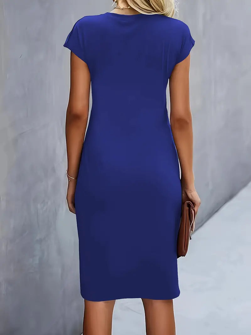 Women's Fitted Cocktail Midi Dress