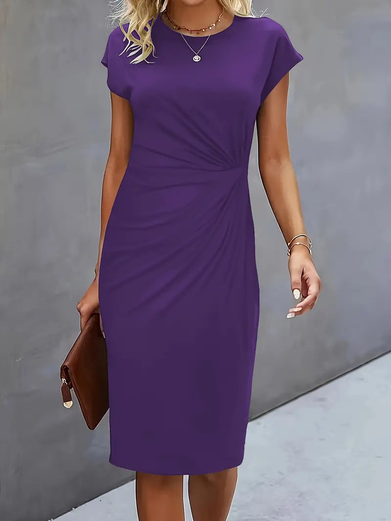 Women's Fitted Cocktail Midi Dress