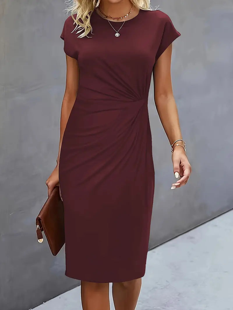 Women's Fitted Cocktail Midi Dress