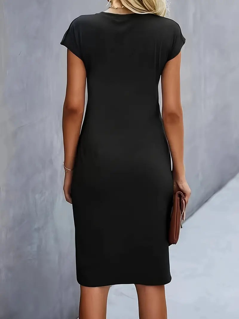 Women's Fitted Cocktail Midi Dress