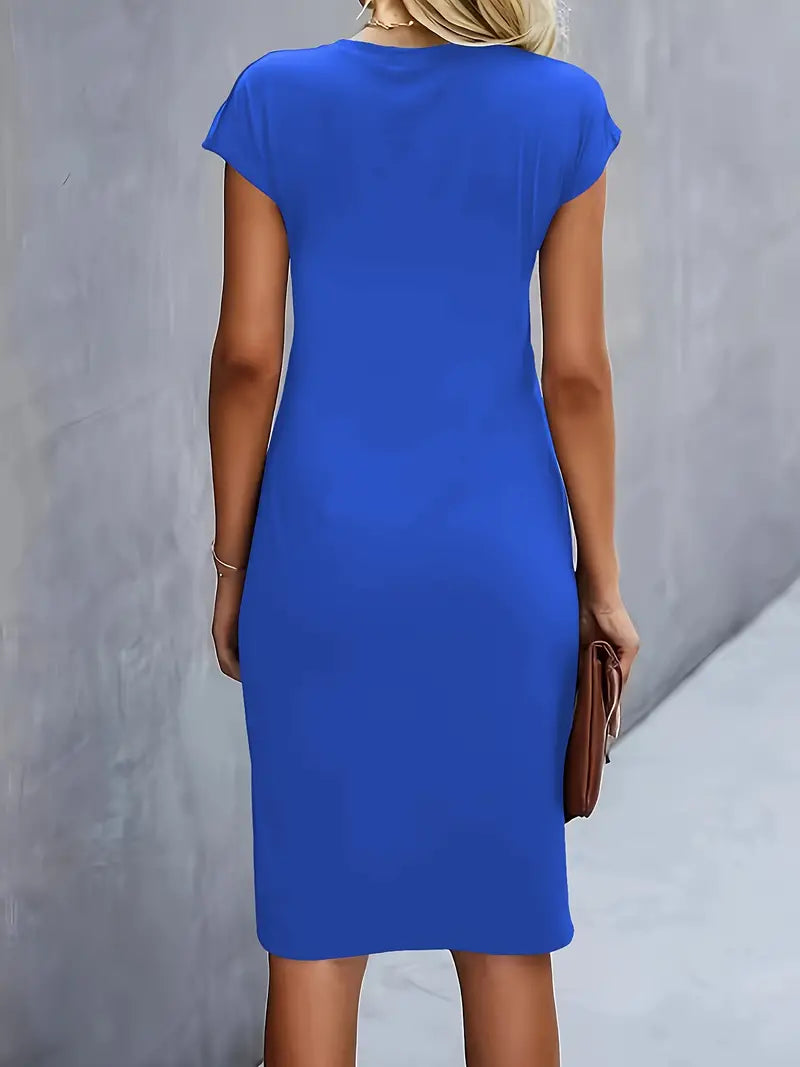 Women's Fitted Cocktail Midi Dress