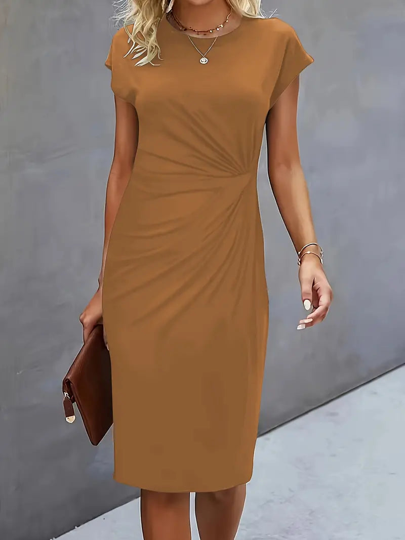 Women's Fitted Cocktail Midi Dress