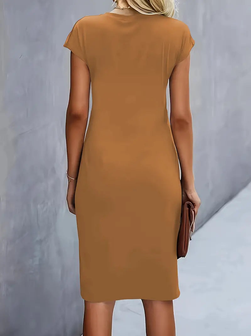 Women's Fitted Cocktail Midi Dress