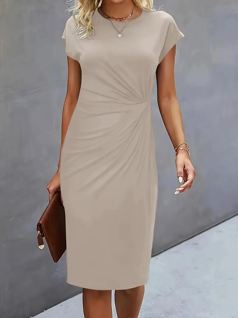 Women's Fitted Cocktail Midi Dress