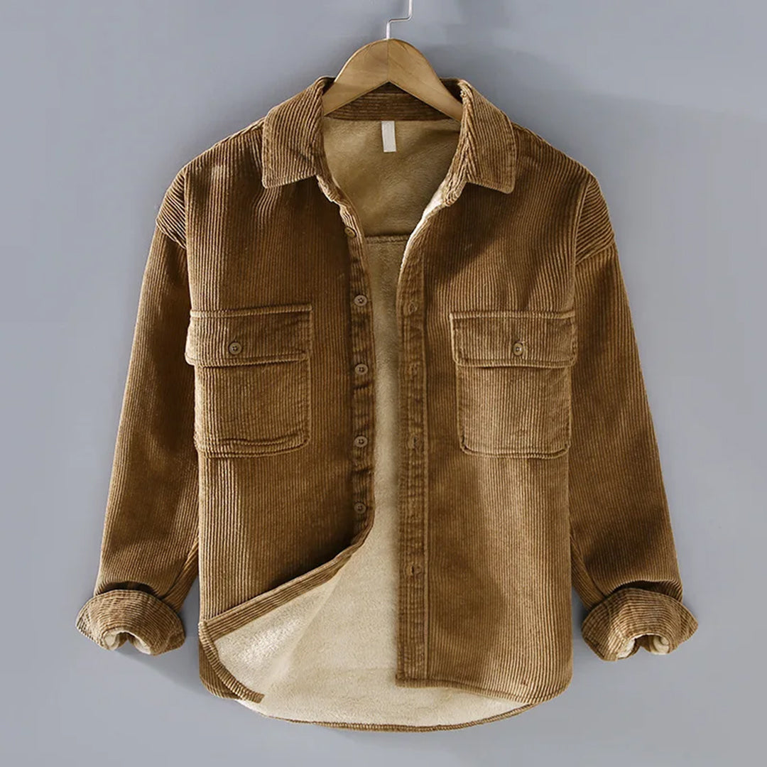 Men's Corduroy Button-Up Overshirt Jacket