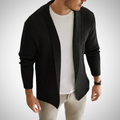 Men's Open Front Shawl Collar Knit Cardigan