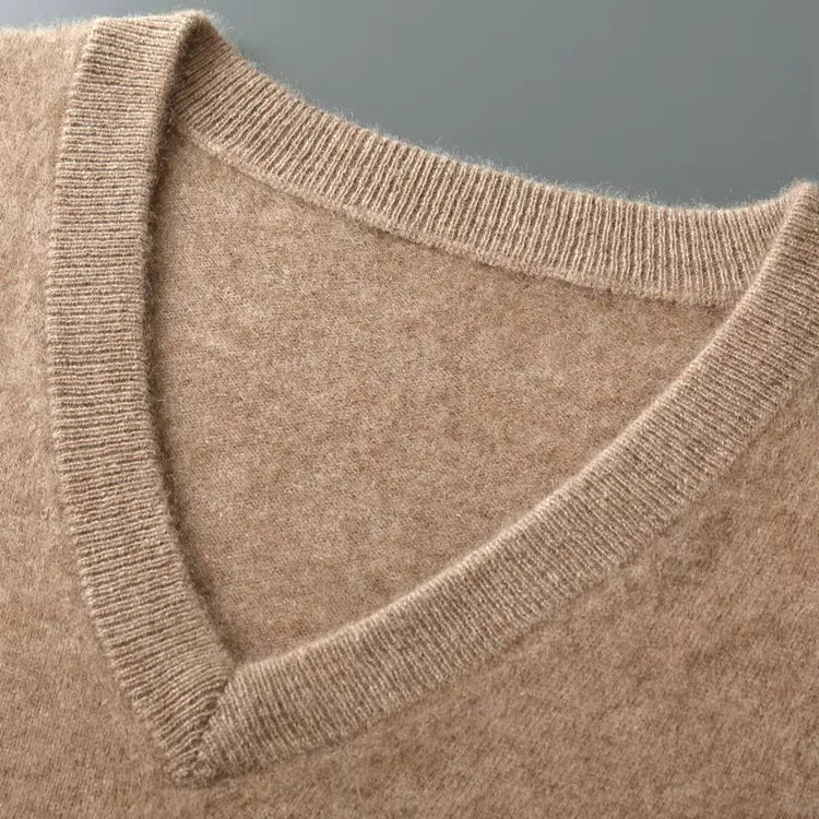 Men's Wool V-Neck Sweater Vest