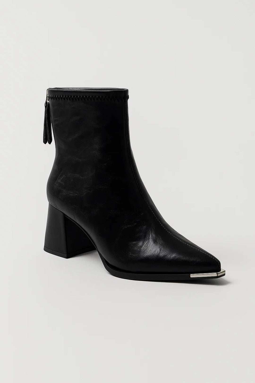 Women's Pointed Toe Block Heel Ankle Boots