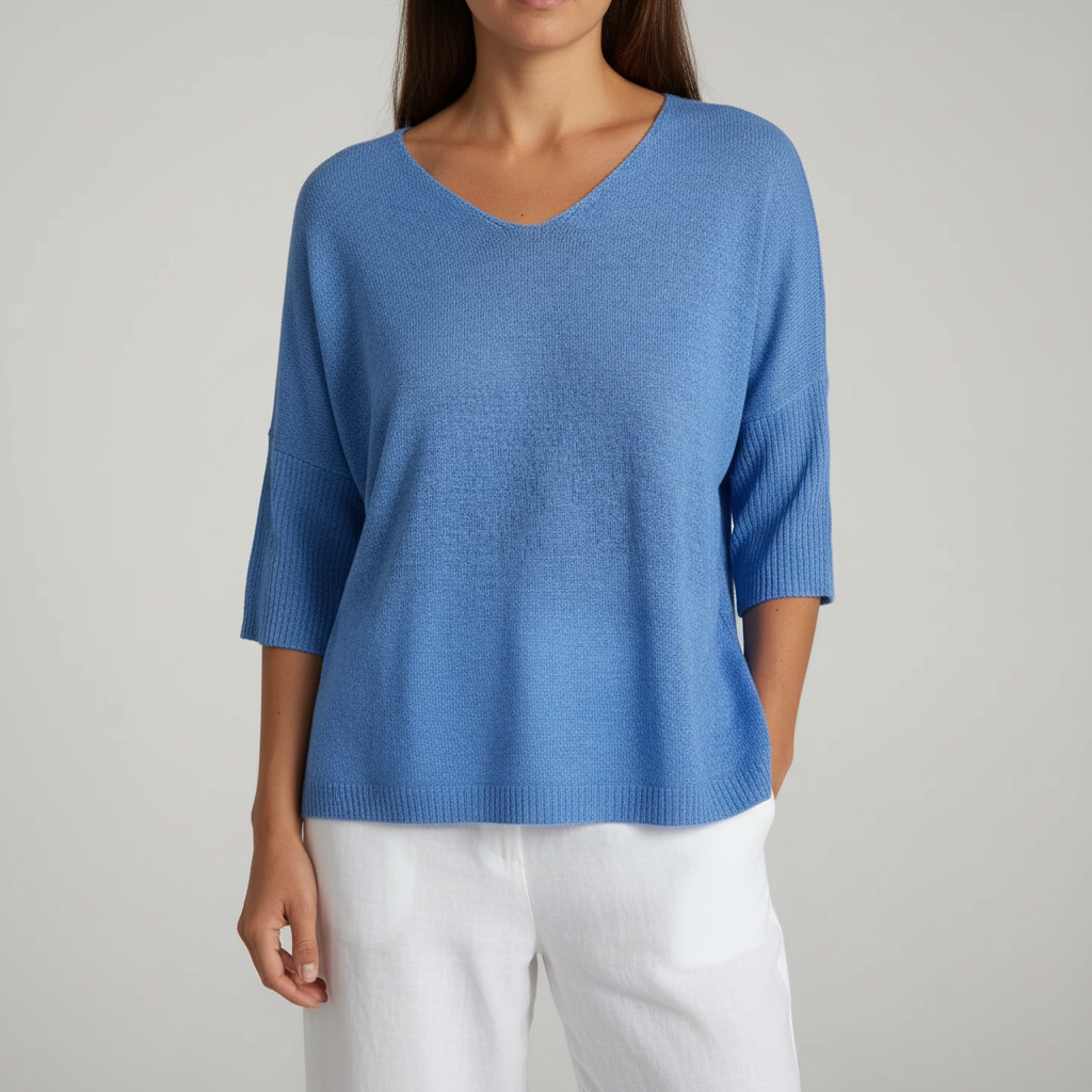 Women's Lightweight V-Neck Knit Top