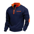 Men's Stand Collar Quarter Zip Sweatshirt