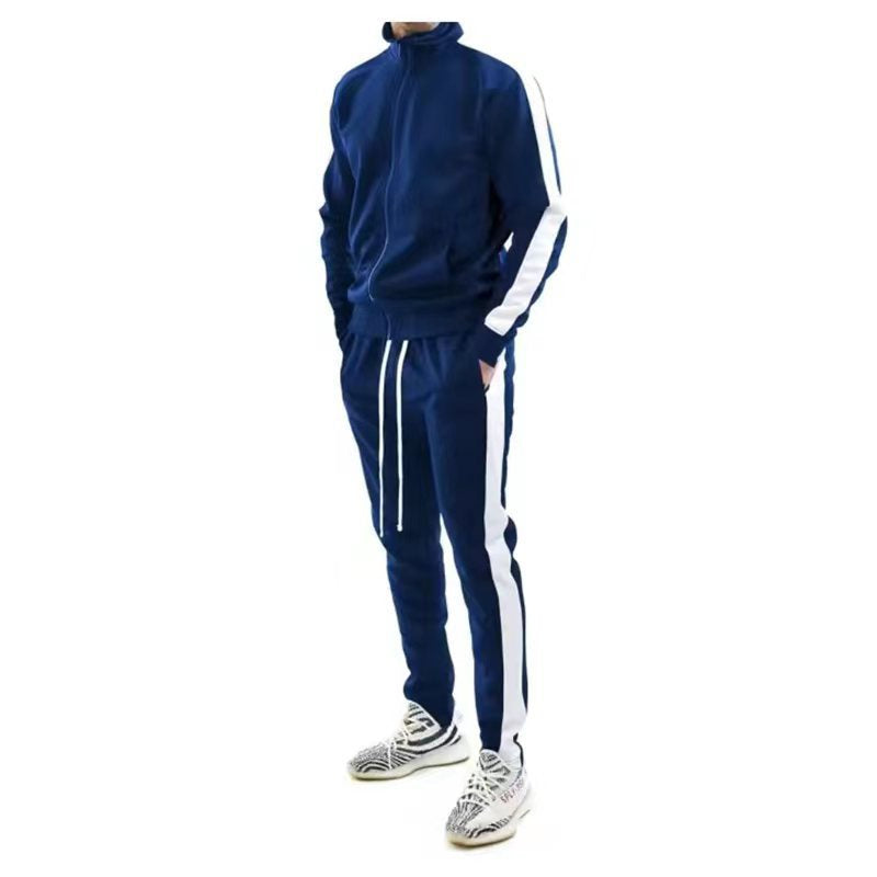 Men's Side Stripe Jacket and Trousers Tracksuit Set