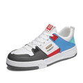 Men's Low-Top Lace-Up Trainers - White Red