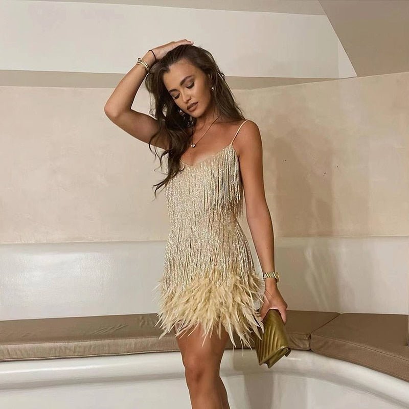 Women's Sequin Fitted Cocktail Mini Dress