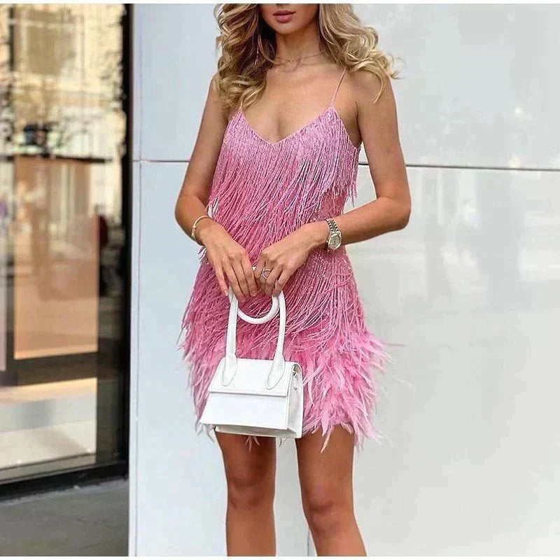 Women's Sequin Fitted Cocktail Mini Dress