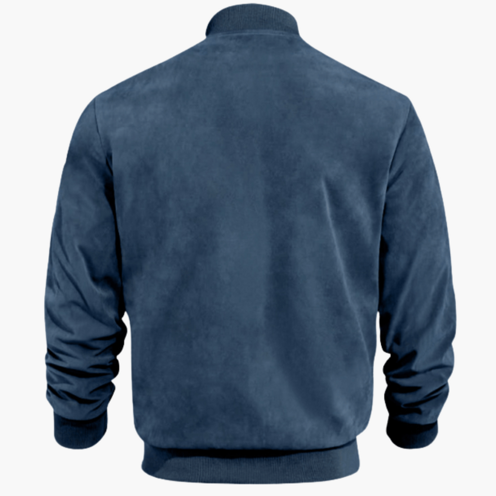 Men's Soft Suede Bomber Jacket