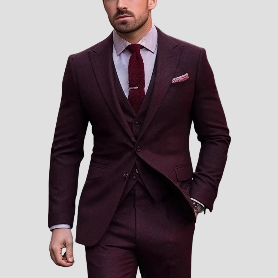 Men’s Slim Fit Three-Piece Formal Suit
