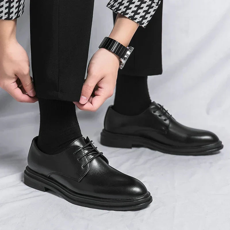 Men's Formal Lace-Up Derby Shoes