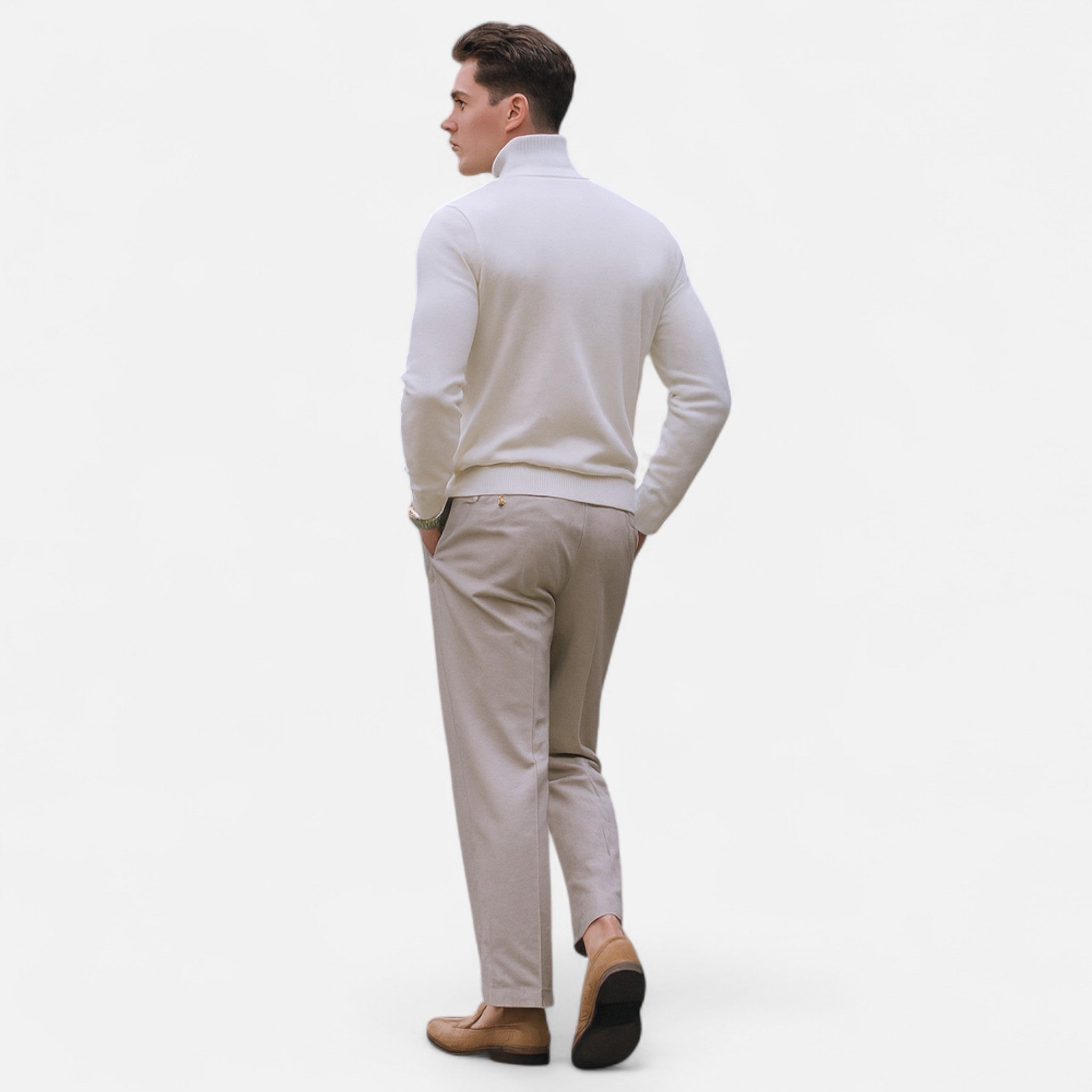 Men's Half-Zip Knit Sweater