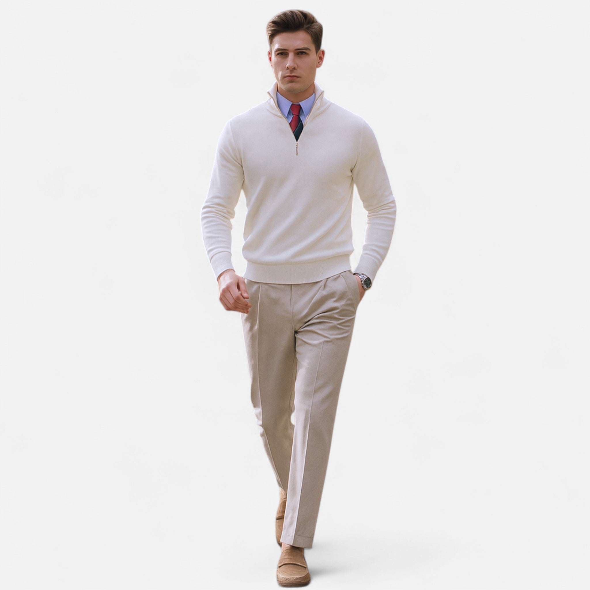 Men's Half-Zip Knit Sweater