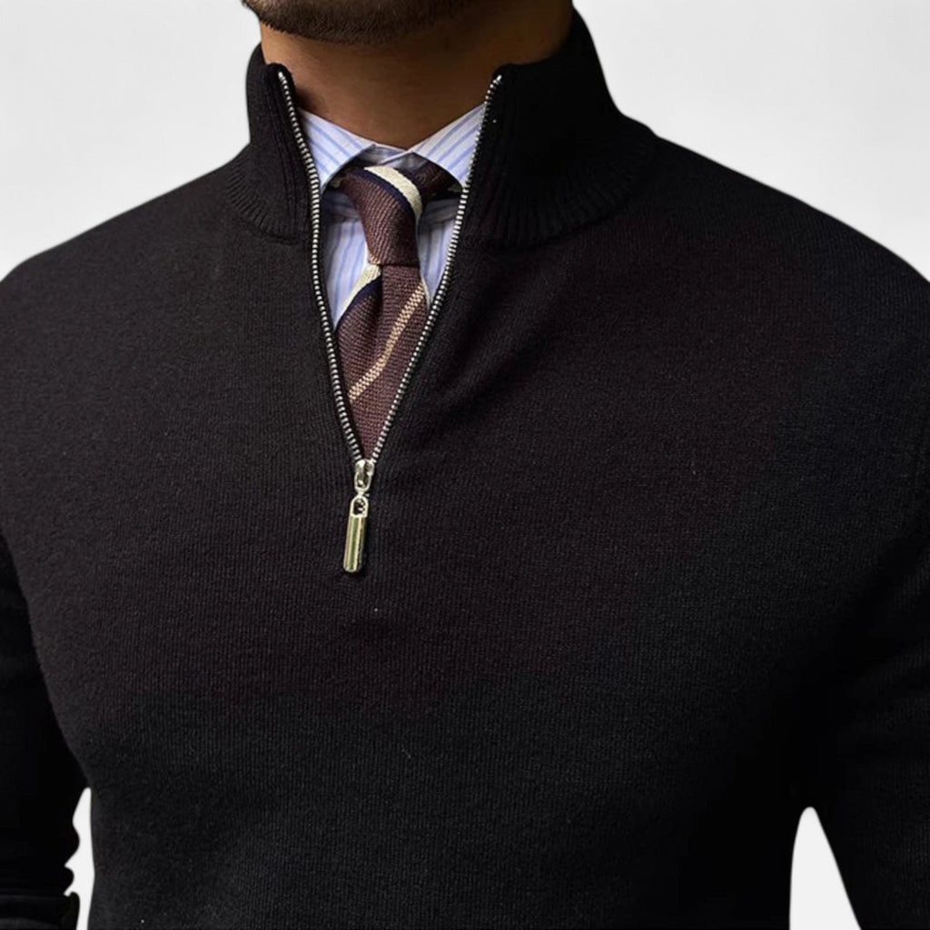 Men's Half-Zip Knit Sweater