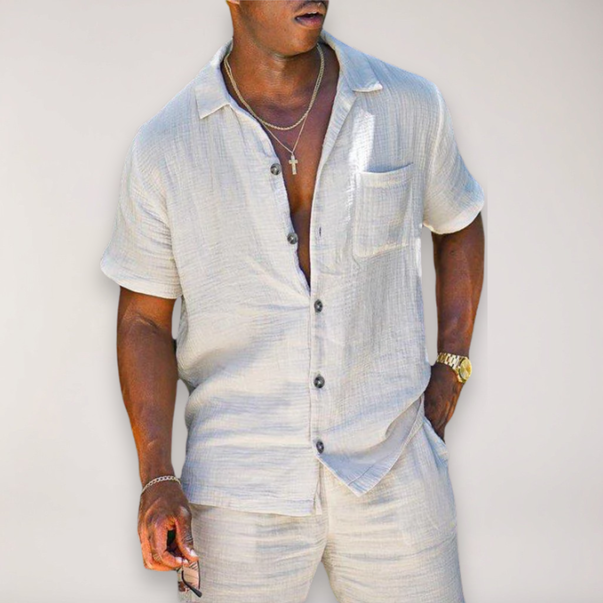 Men's Lightweight Shirt and Trousers Co-Ord