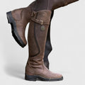 Women's Structured Boots with Buckle Accent