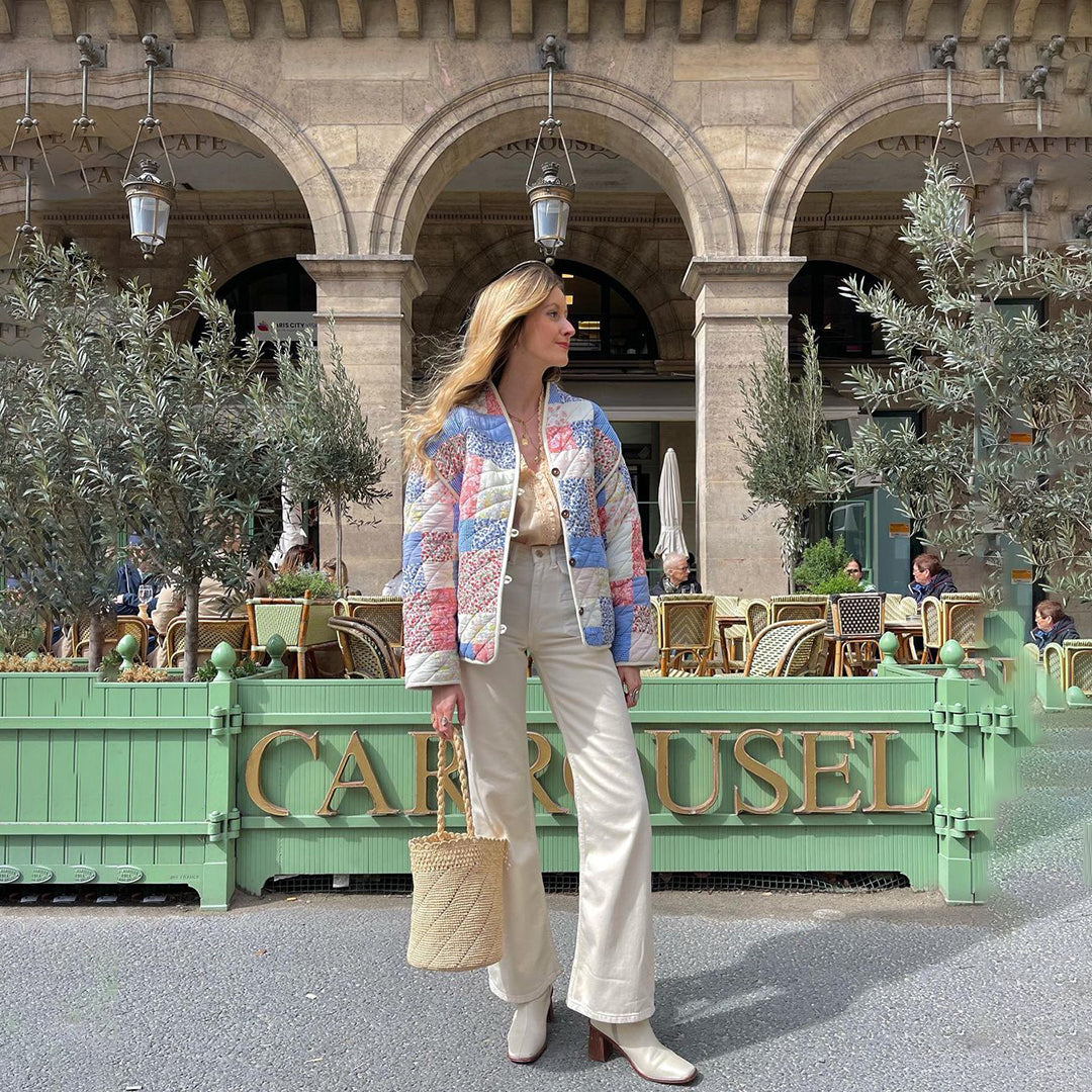 Women's Lightweight Floral Print Layering Jacket